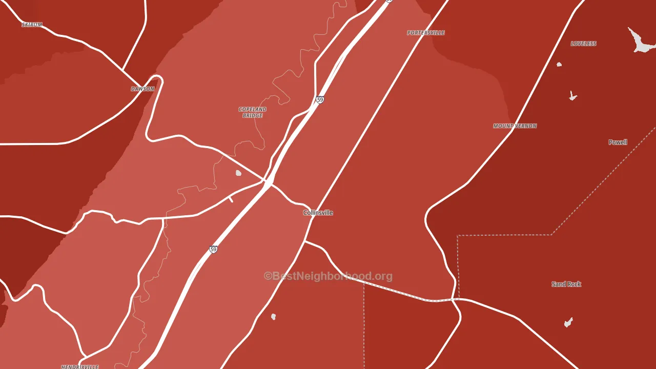 35961, AL block-group political-lean map