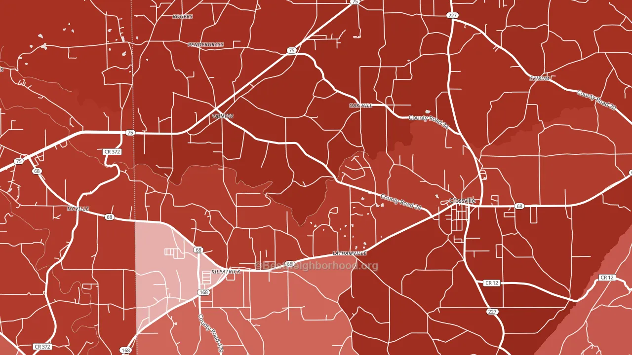 35962, AL block-group political-lean map