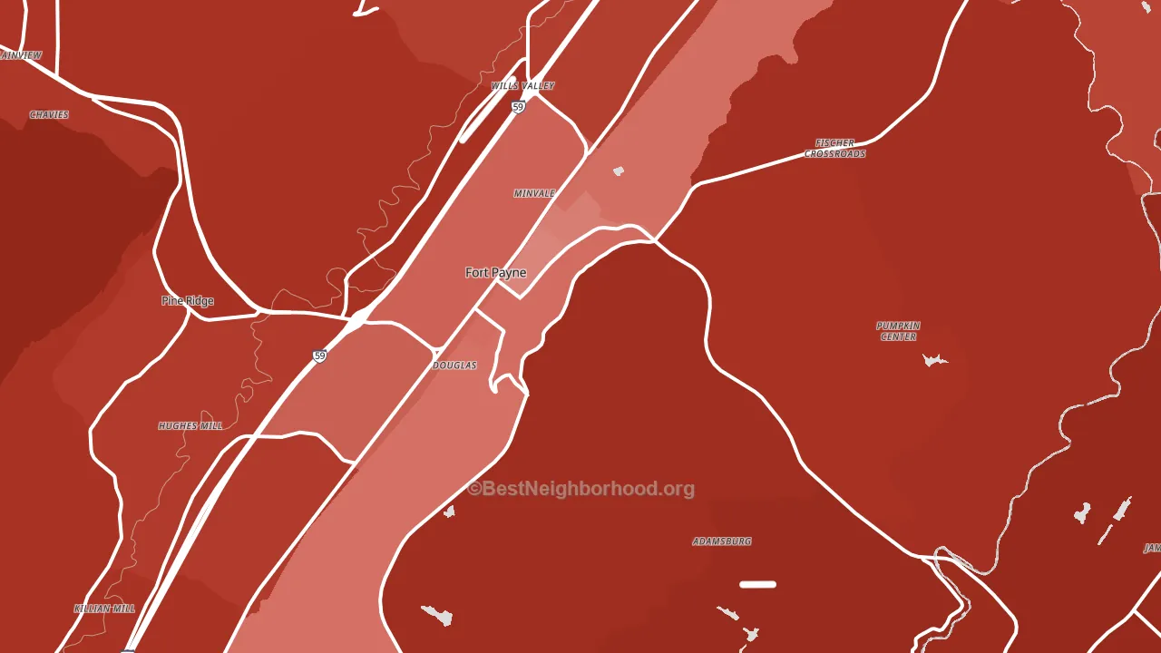 35967, AL block-group political-lean map