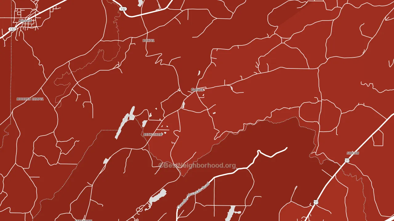 35972, AL block-group political-lean map