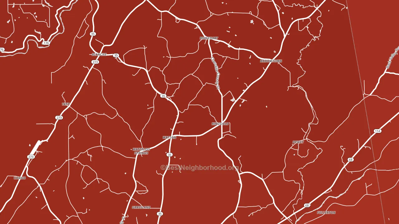 35973, AL block-group political-lean map