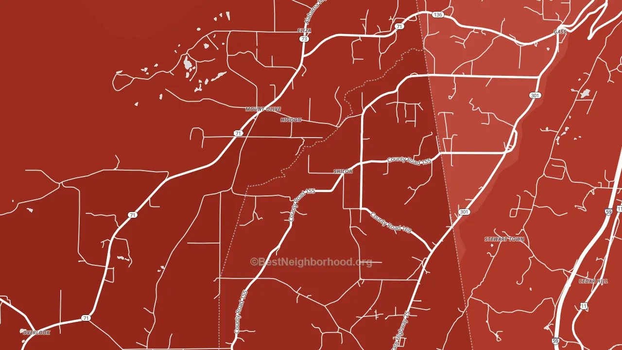 35979, AL block-group political-lean map