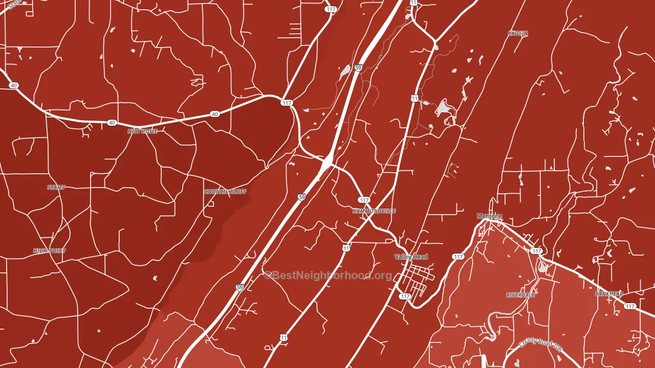 35989, AL block-group political-lean map
