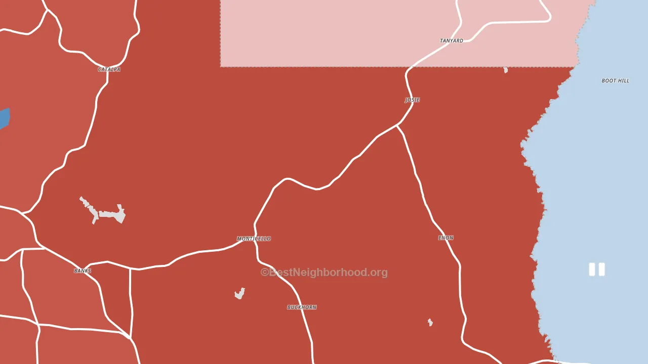 36005, AL block-group political-lean map