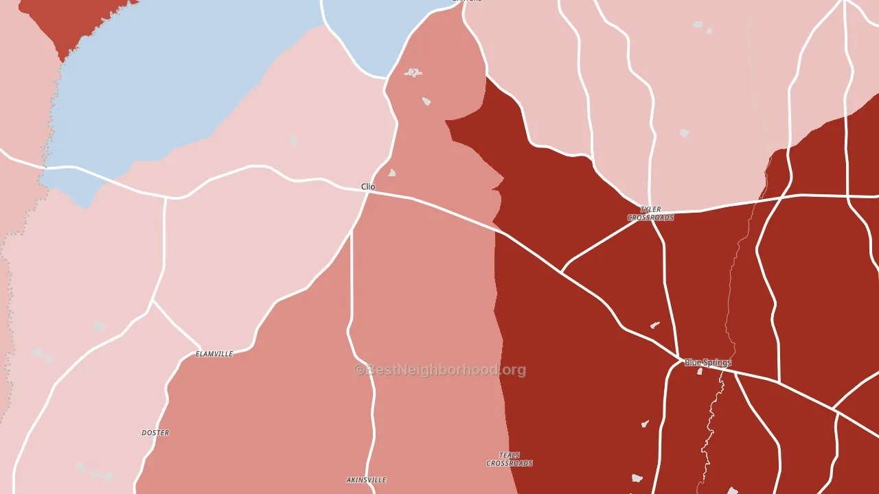 36017, AL block-group political-lean map