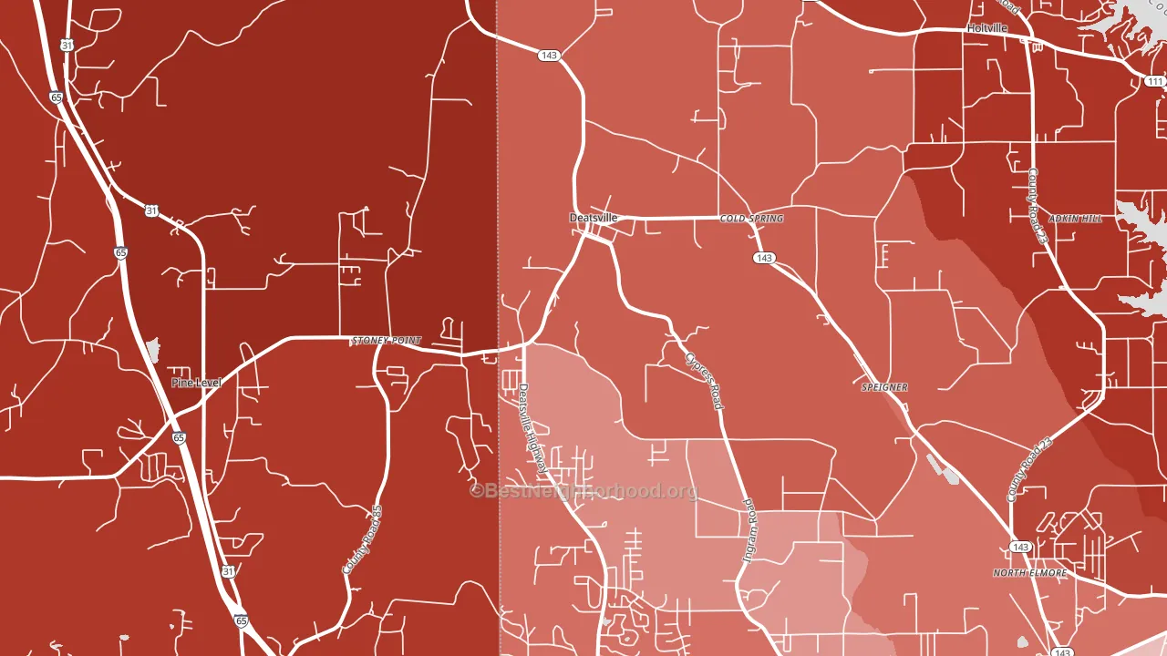 36022, AL block-group political-lean map