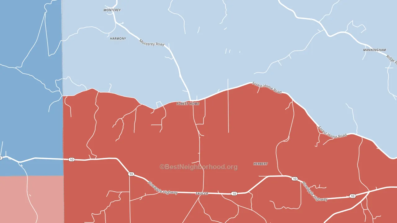 36030, AL block-group political-lean map