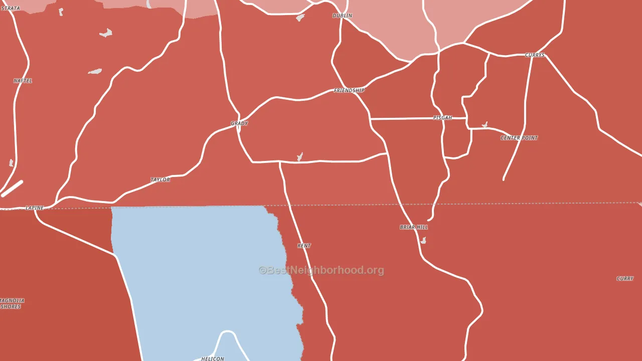36036, AL block-group political-lean map