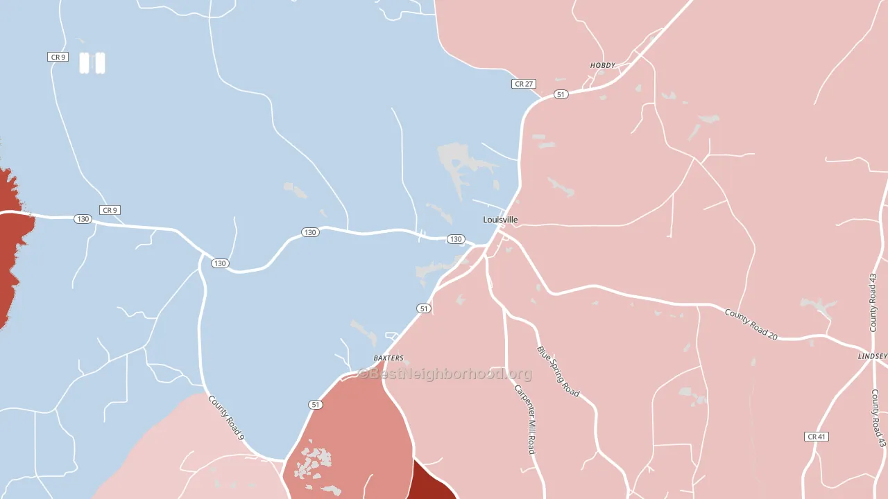36048, AL block-group political-lean map