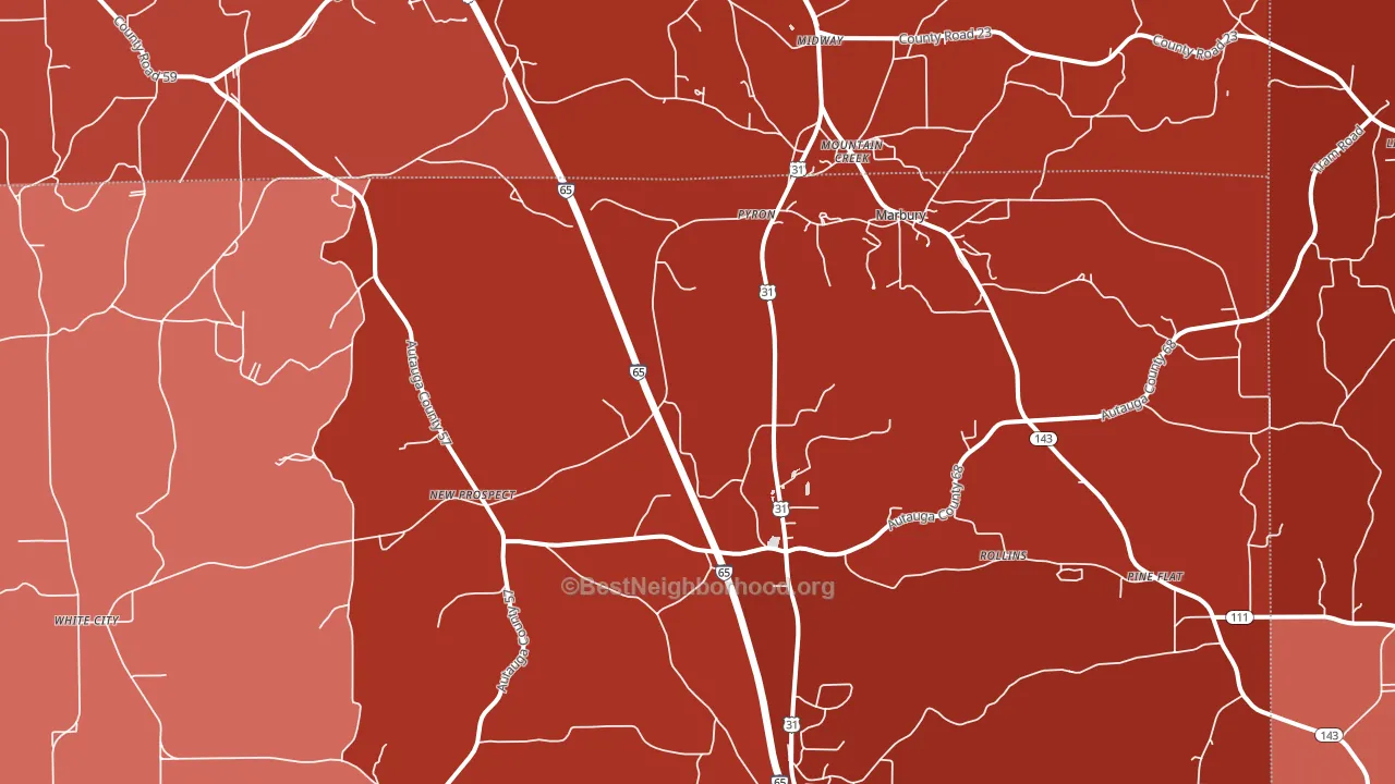 36051, AL block-group political-lean map