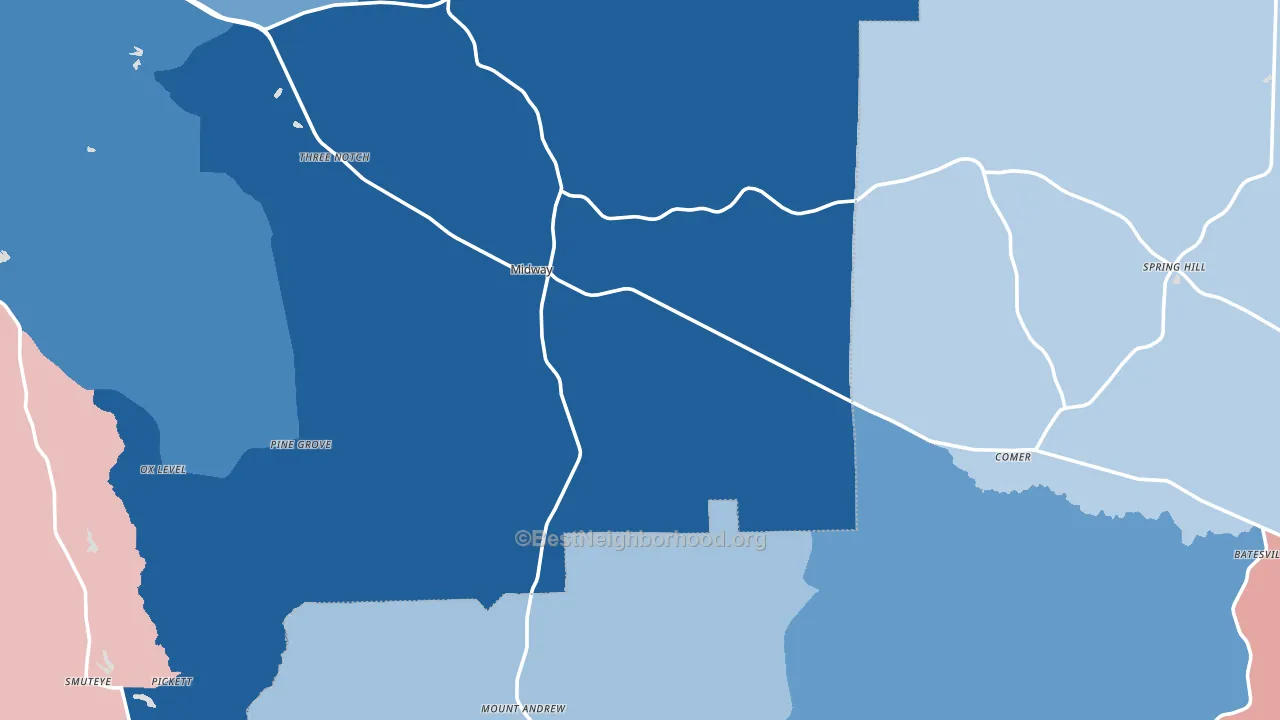 36053, AL block-group political-lean map