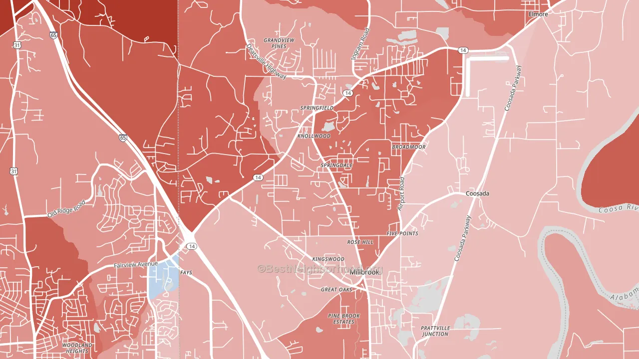 36054, AL block-group political-lean map