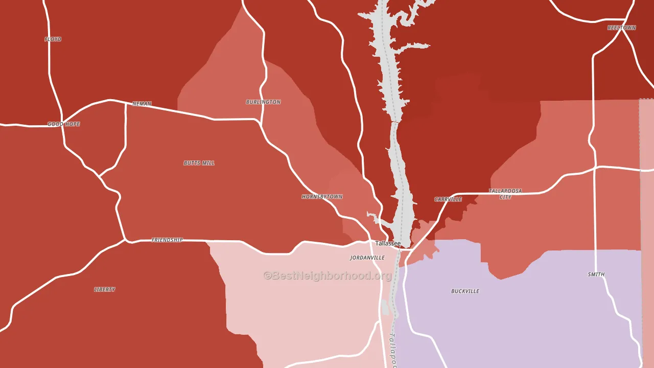 36078, AL block-group political-lean map