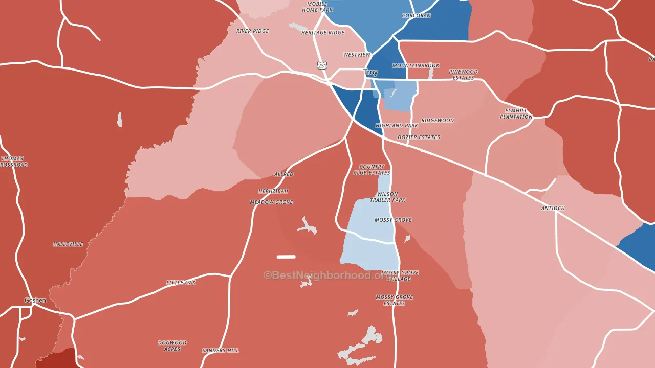 36079, AL block-group political-lean map