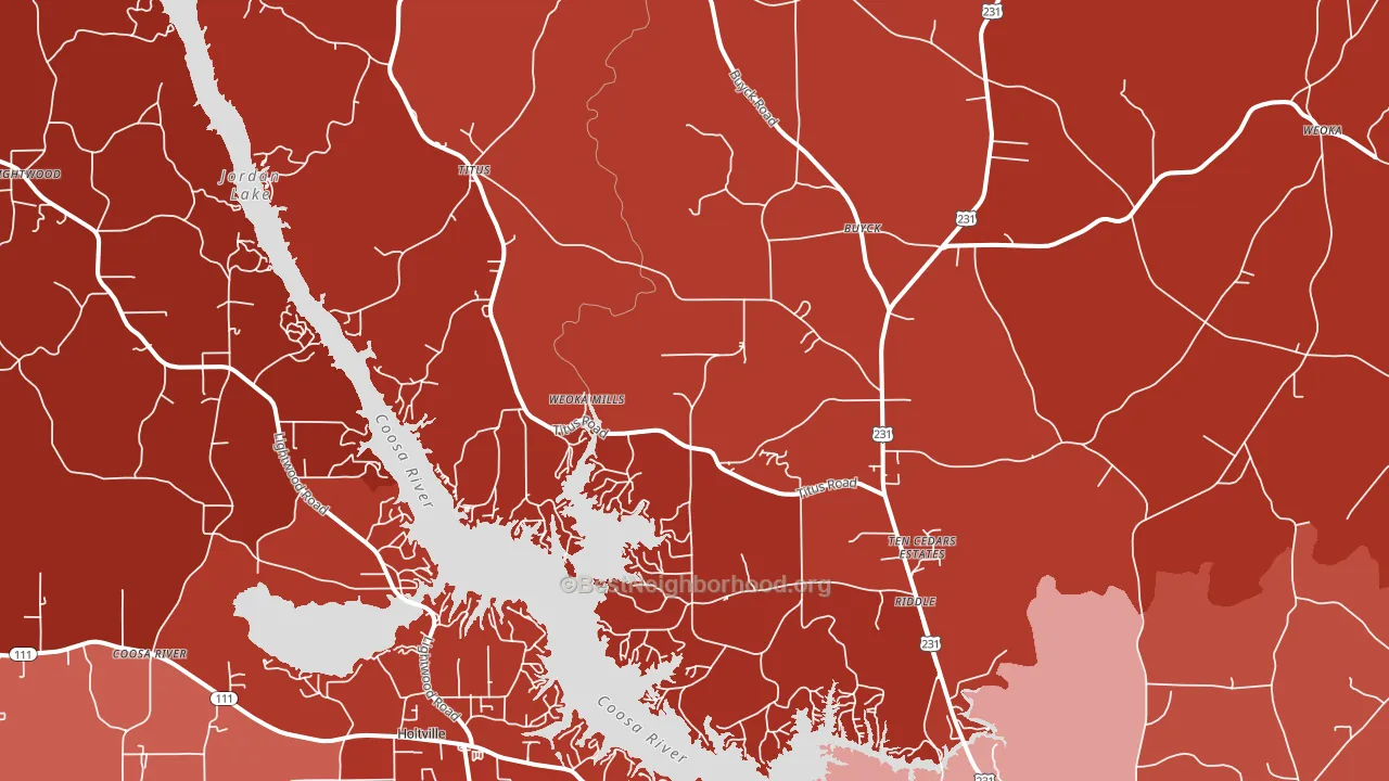 36080, AL block-group political-lean map