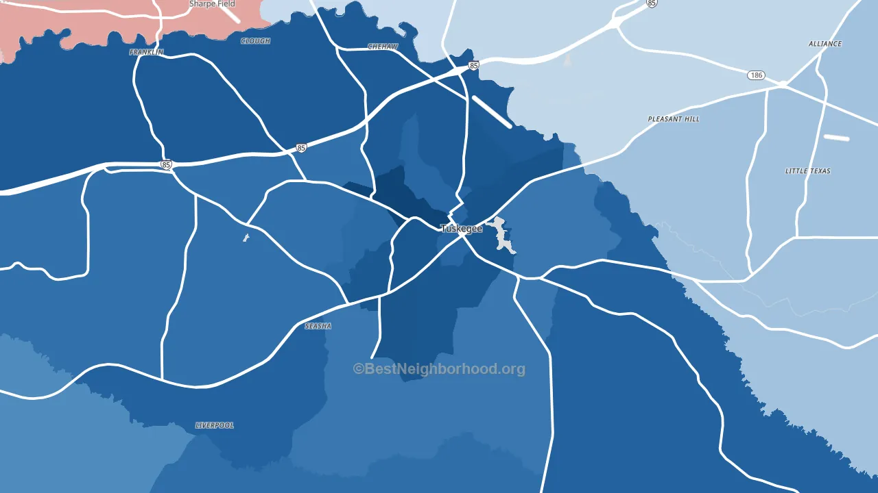 36083, AL block-group political-lean map