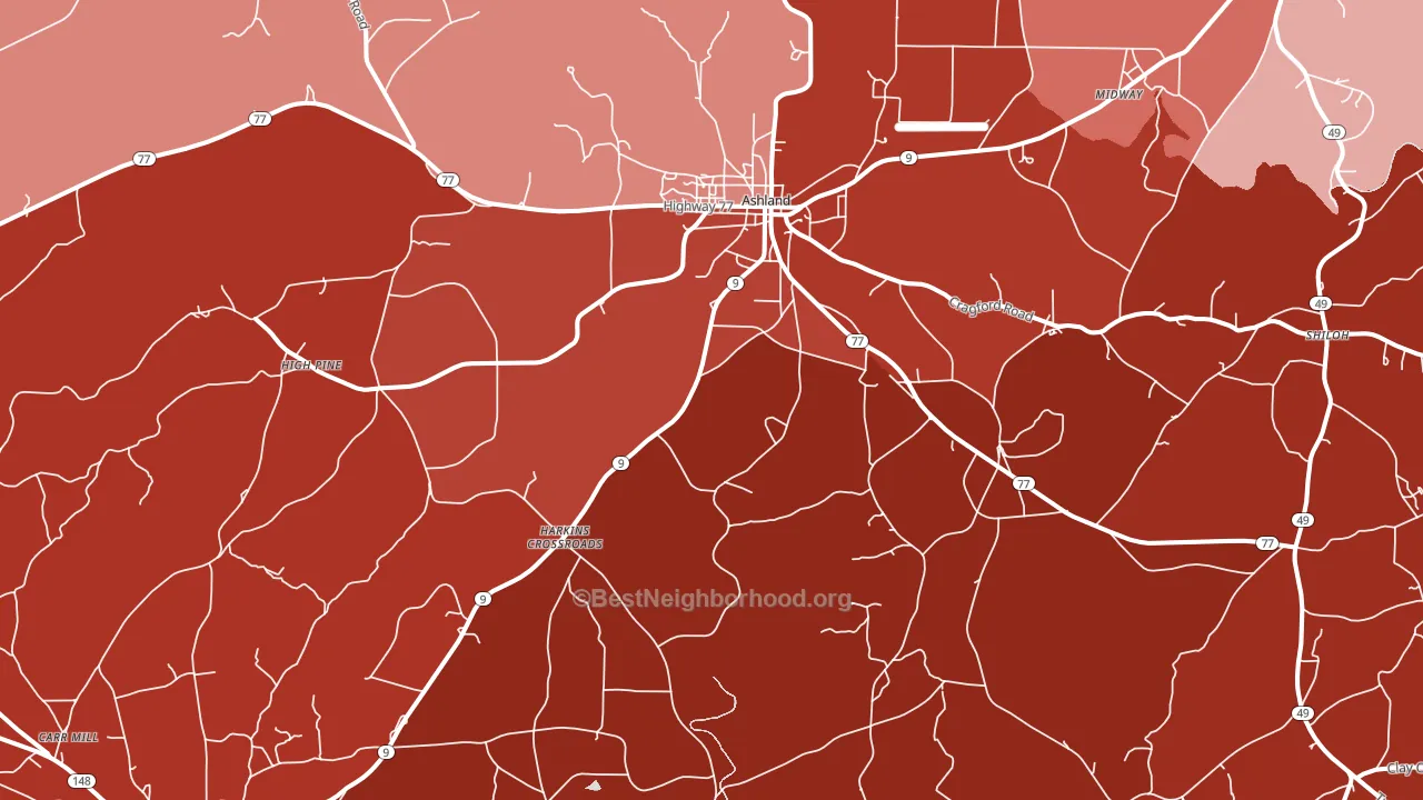 36251, AL block-group political-lean map