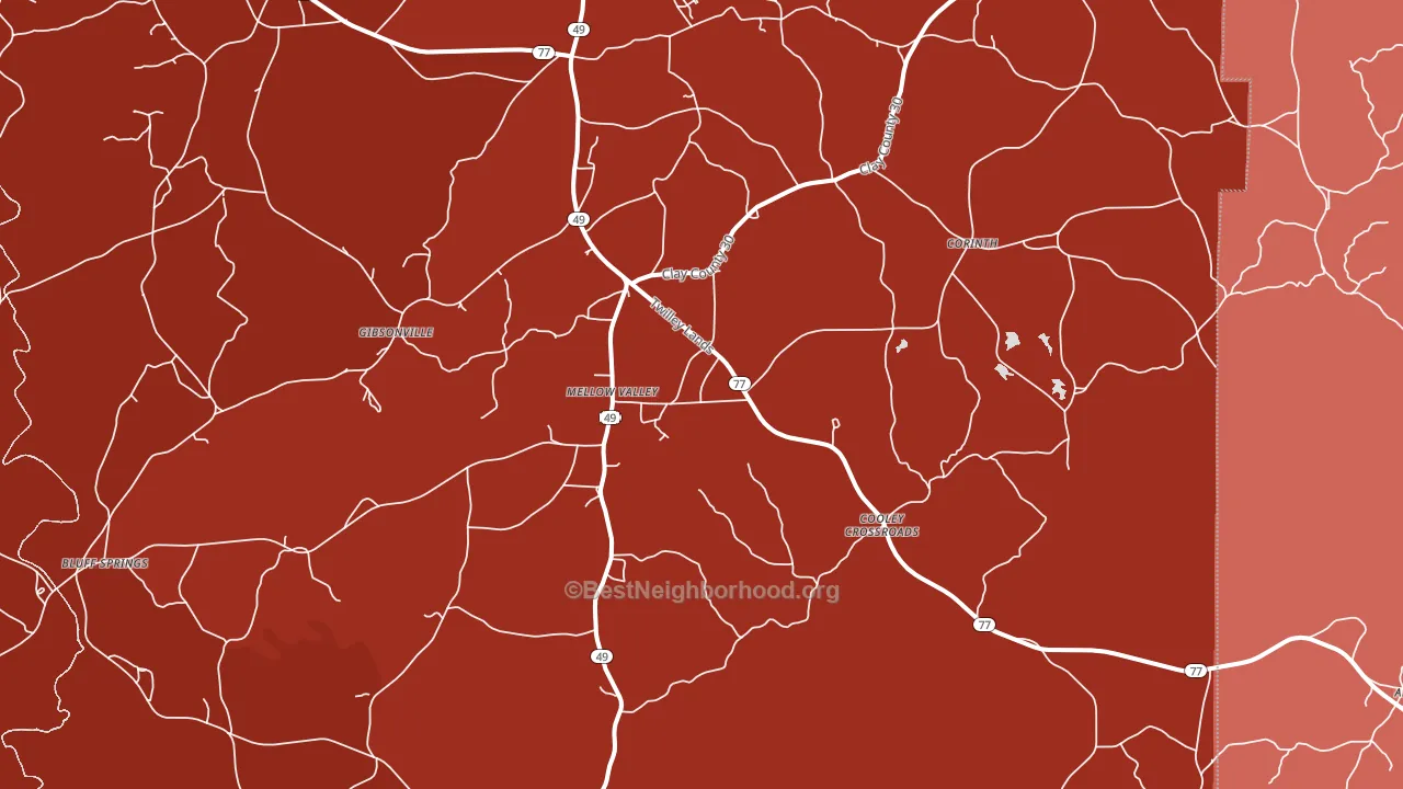 36255, AL block-group political-lean map