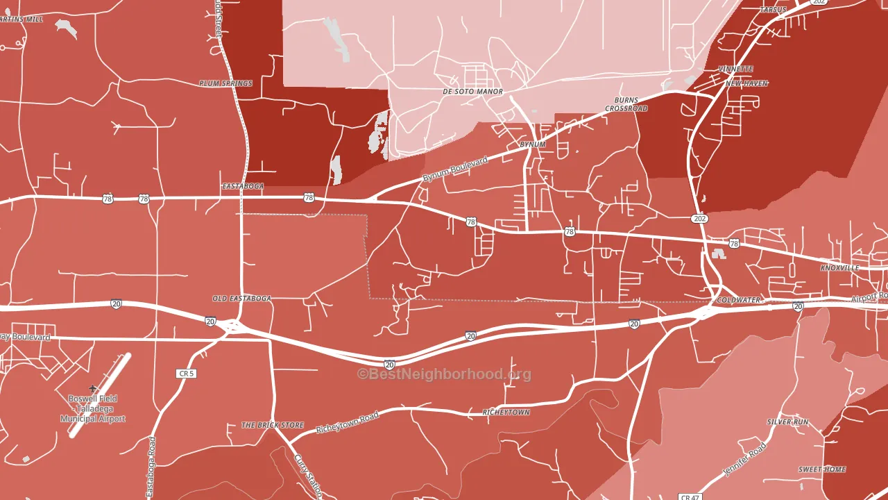 36260, AL block-group political-lean map