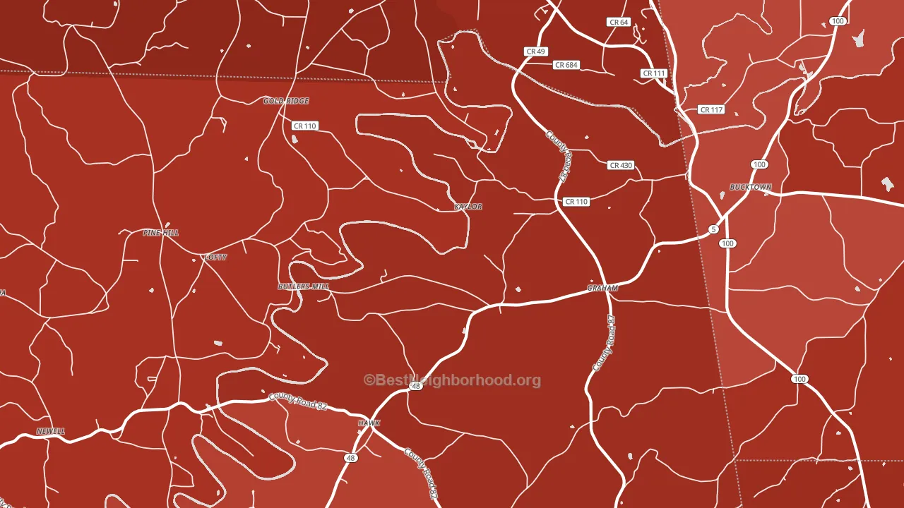 36263, AL block-group political-lean map