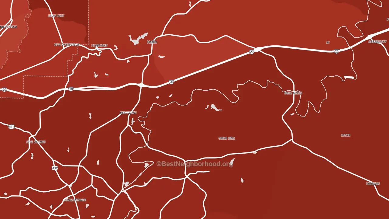 36264, AL block-group political-lean map