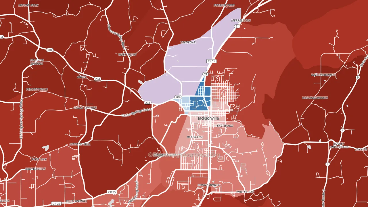 36265, AL block-group political-lean map