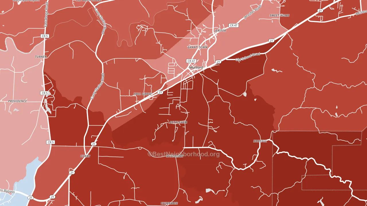 36268, AL block-group political-lean map