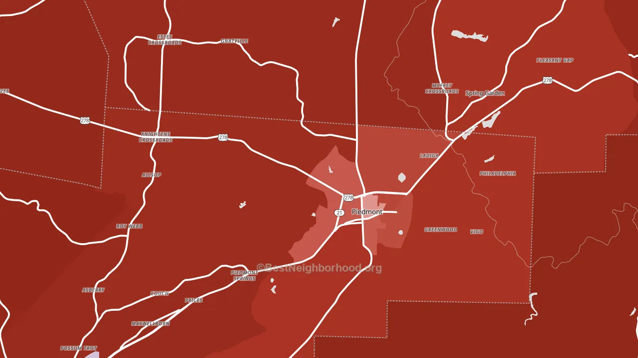 36272, AL block-group political-lean map