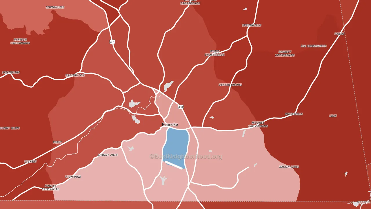 36274, AL block-group political-lean map