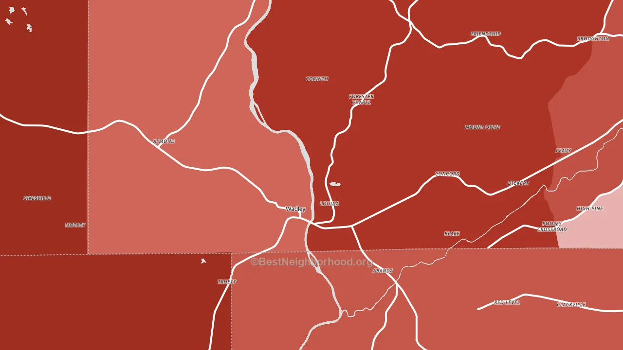 36276, AL block-group political-lean map