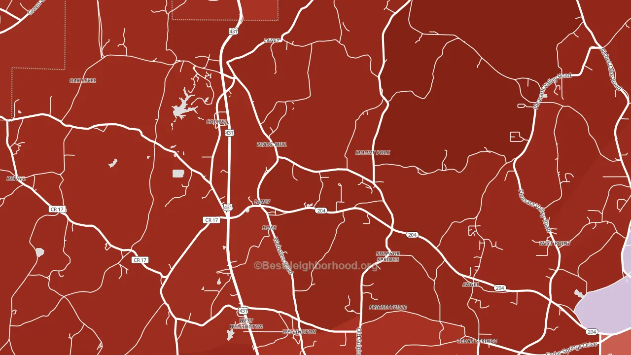 36279, AL block-group political-lean map
