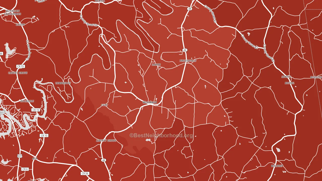 36280, AL block-group political-lean map