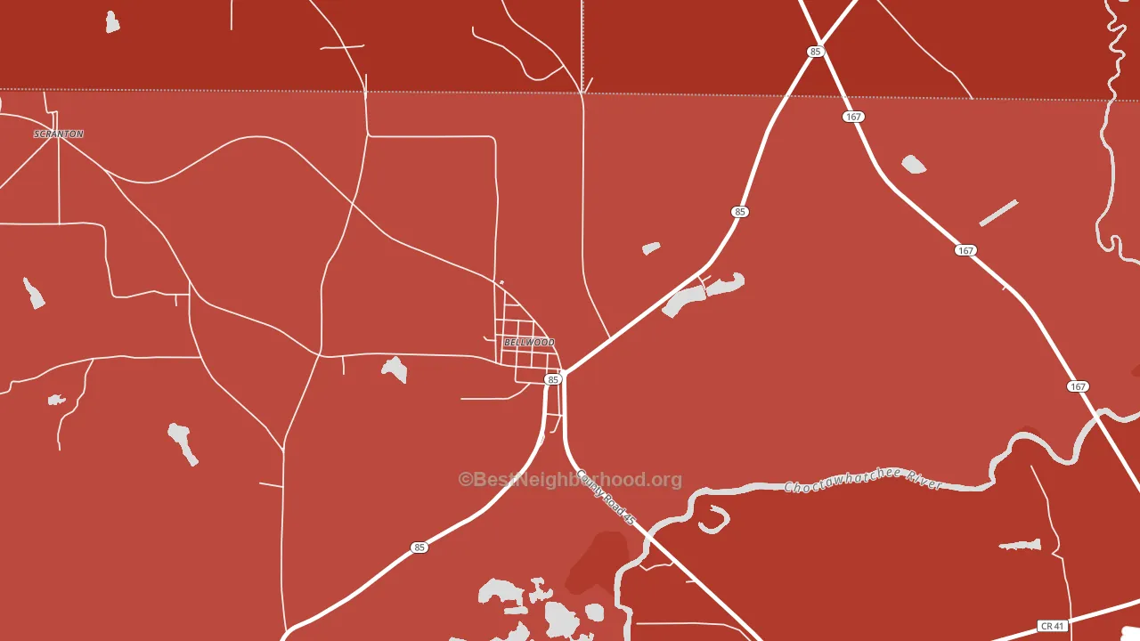 36313, AL block-group political-lean map