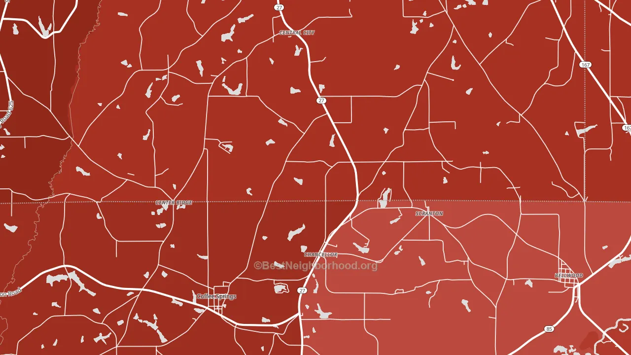 36316, AL block-group political-lean map