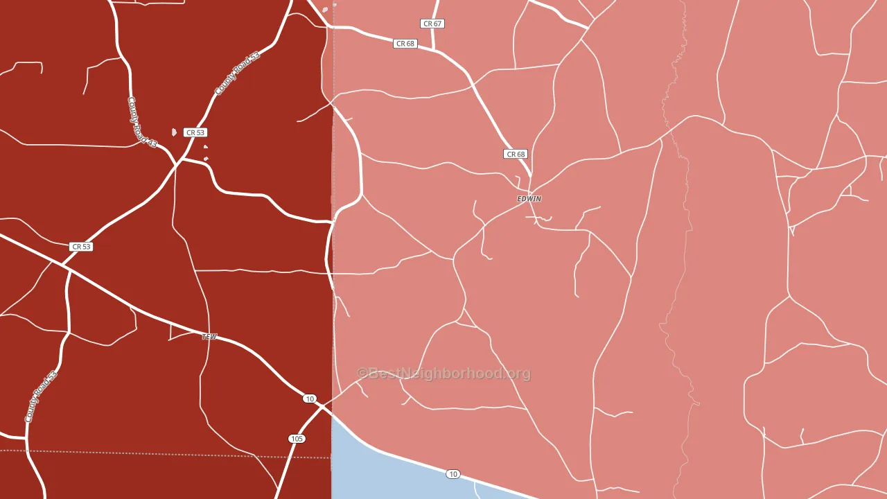 36317, AL block-group political-lean map