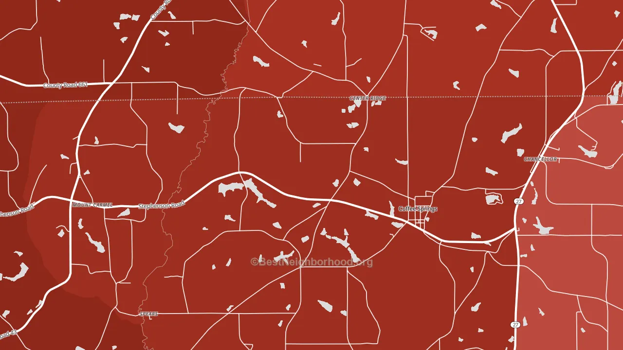 36318, AL block-group political-lean map