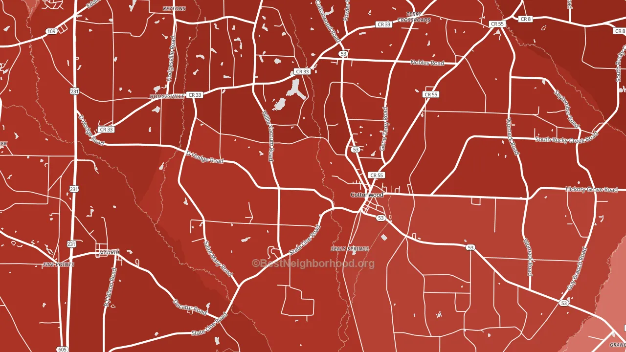 36320, AL block-group political-lean map