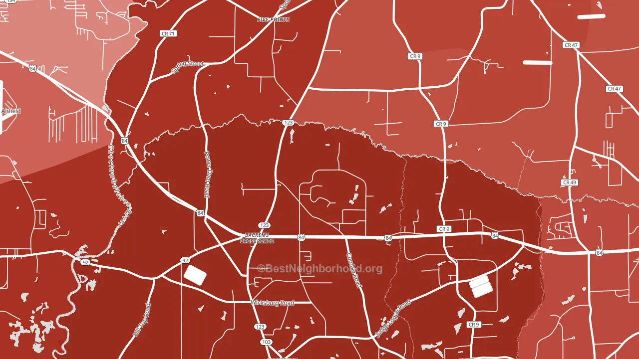 36352, AL block-group political-lean map