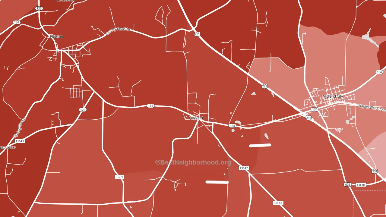 36371, AL block-group political-lean map