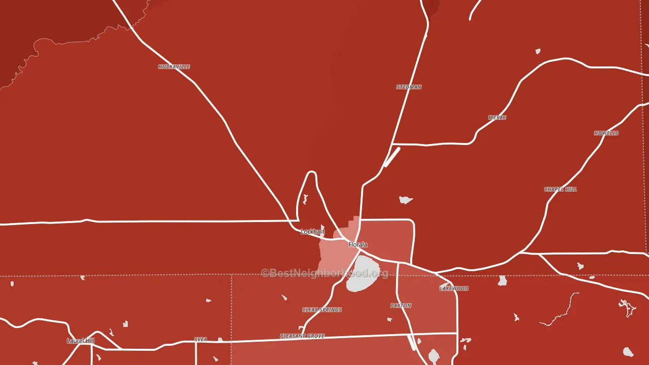 36442, AL block-group political-lean map