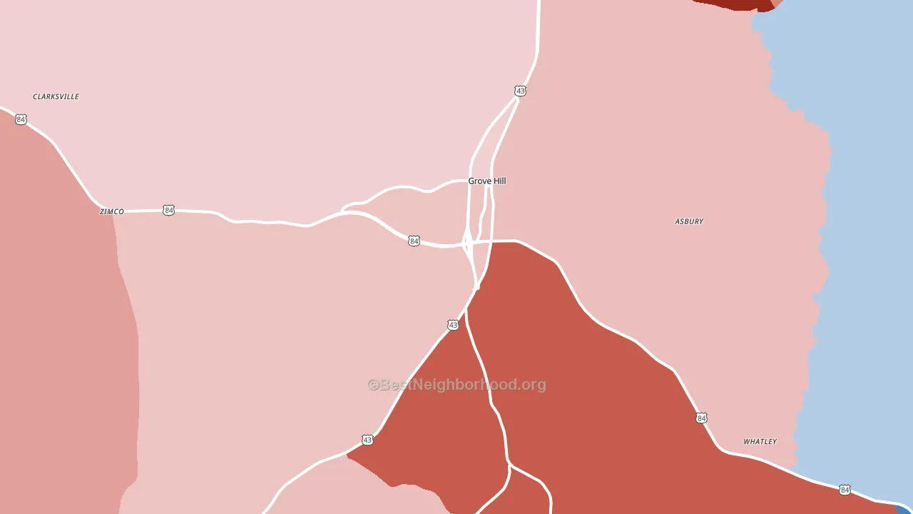 36451, AL block-group political-lean map