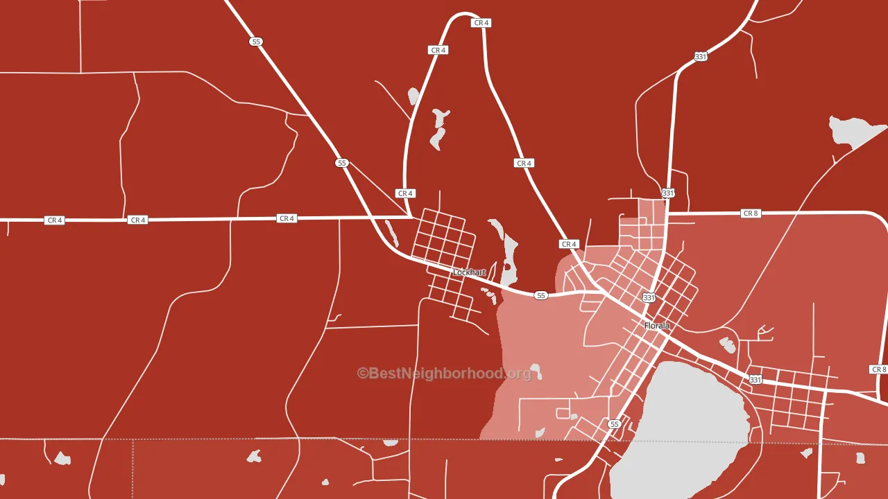 36455, AL block-group political-lean map
