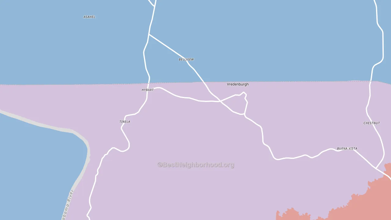36481, AL block-group political-lean map