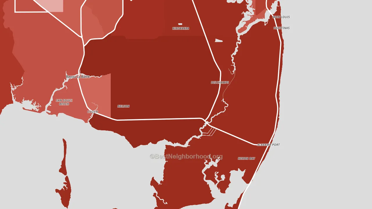 36523, AL block-group political-lean map