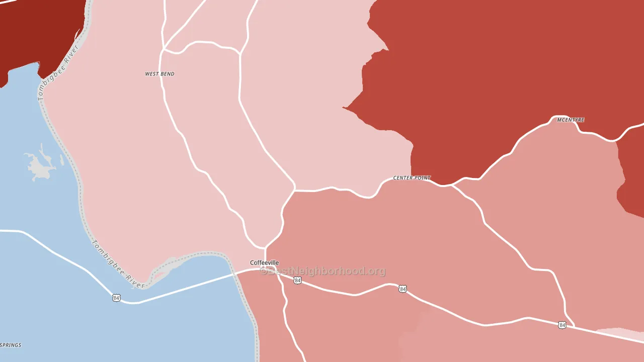 36524, AL block-group political-lean map