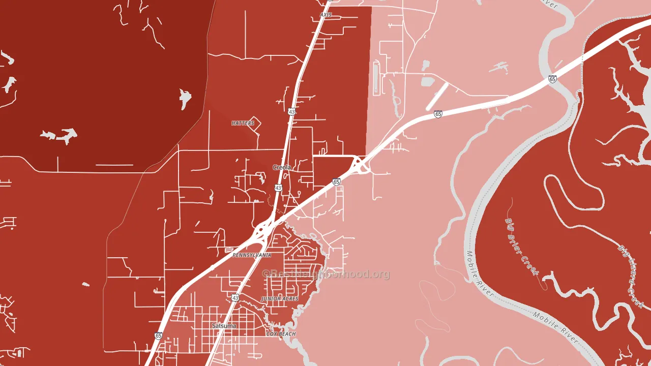 36525, AL block-group political-lean map