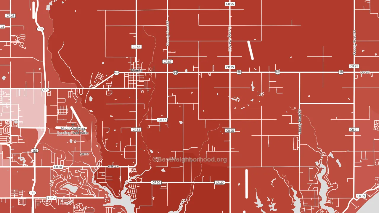 36530, AL block-group political-lean map