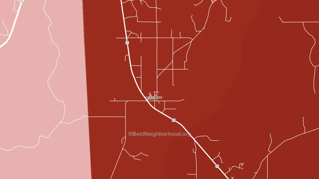 36539, AL block-group political-lean map