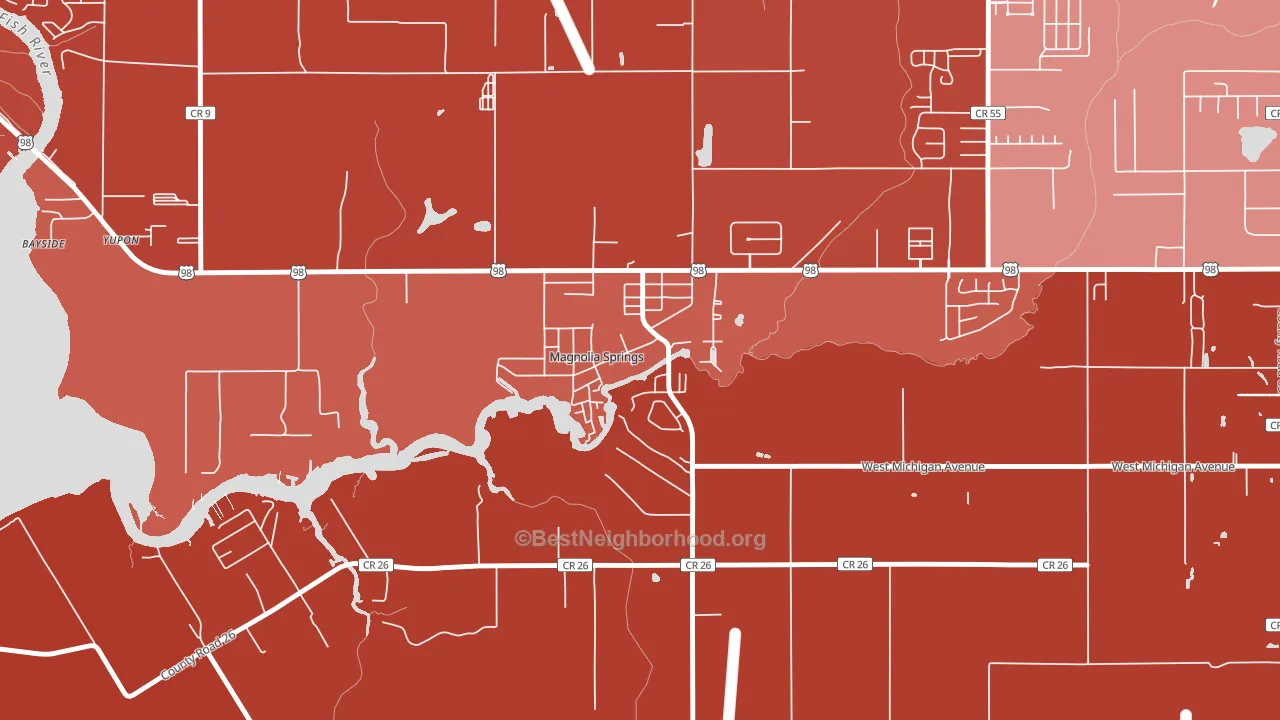 36555, AL block-group political-lean map