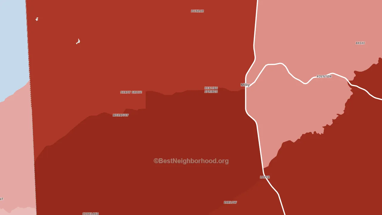 36558, AL block-group political-lean map